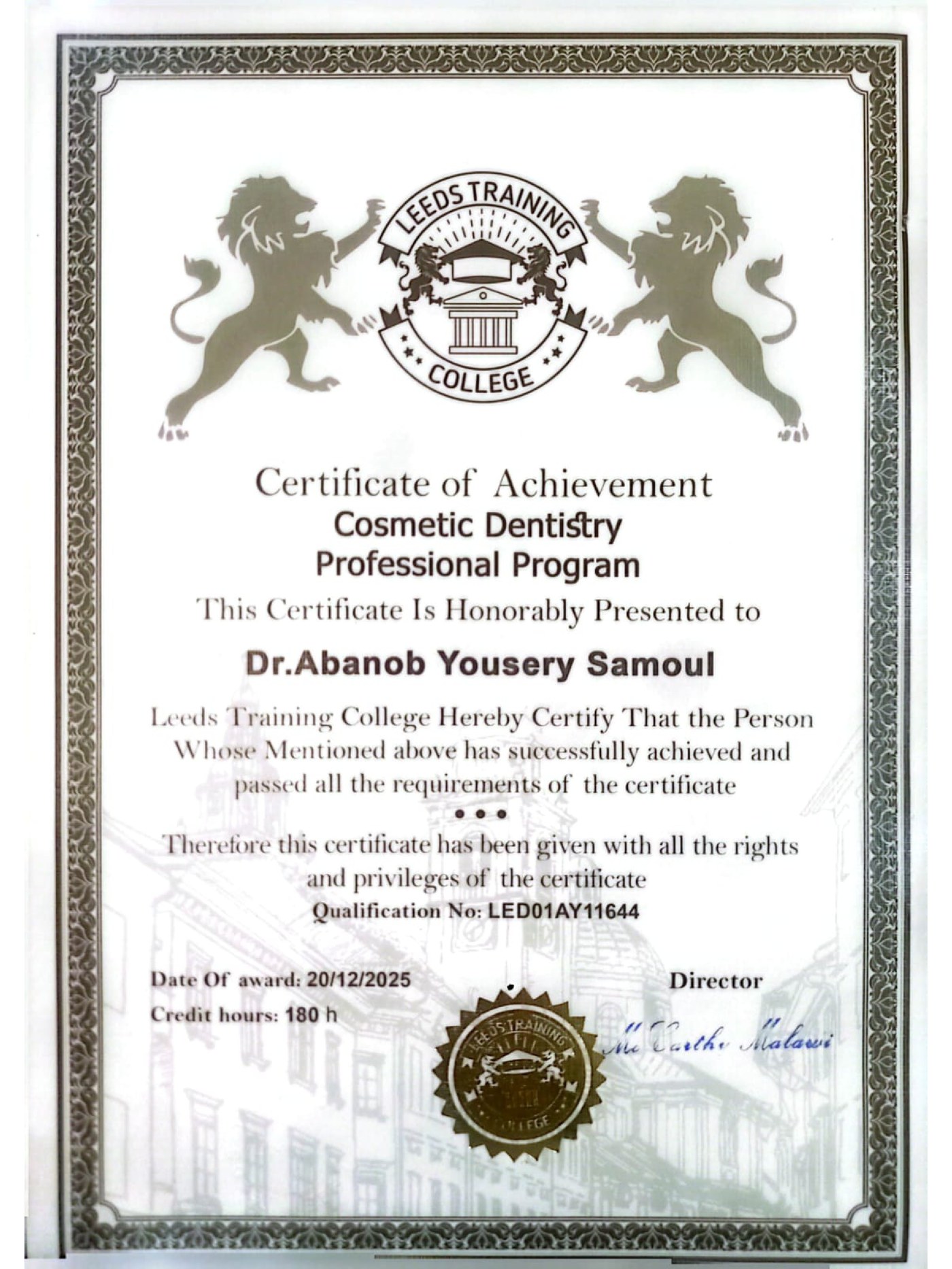 Cosmetic Dentistry Professional Program
